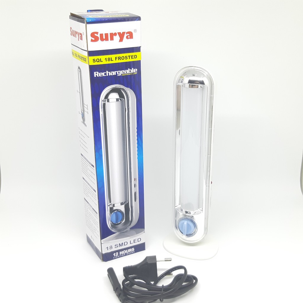 Surya Emergency Lamp SQL 18L FROSTED Lampu Darurat 18 SMD LED