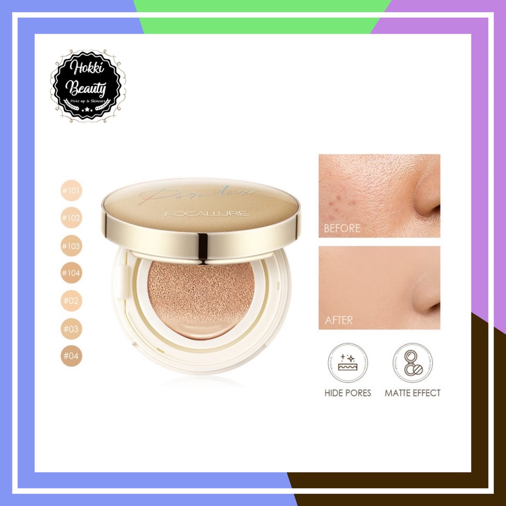 FOCALLURE (FA198) Poreless AIR CHUSION  - BB Cushion Foundation Full Coverage Waterproof Foundation #GoldenAge