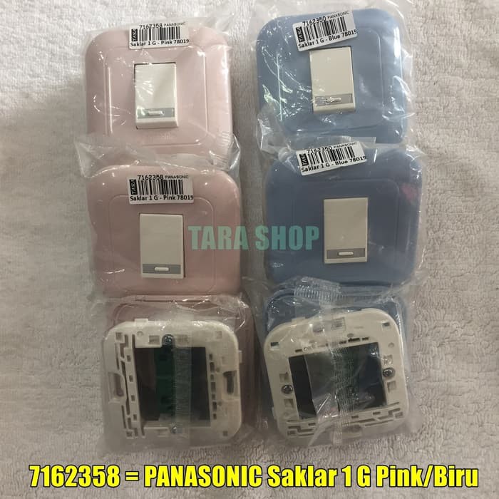 SAKELAR/SAKLAR 1GANG PINK/BIRU PANASONIC - 7162358