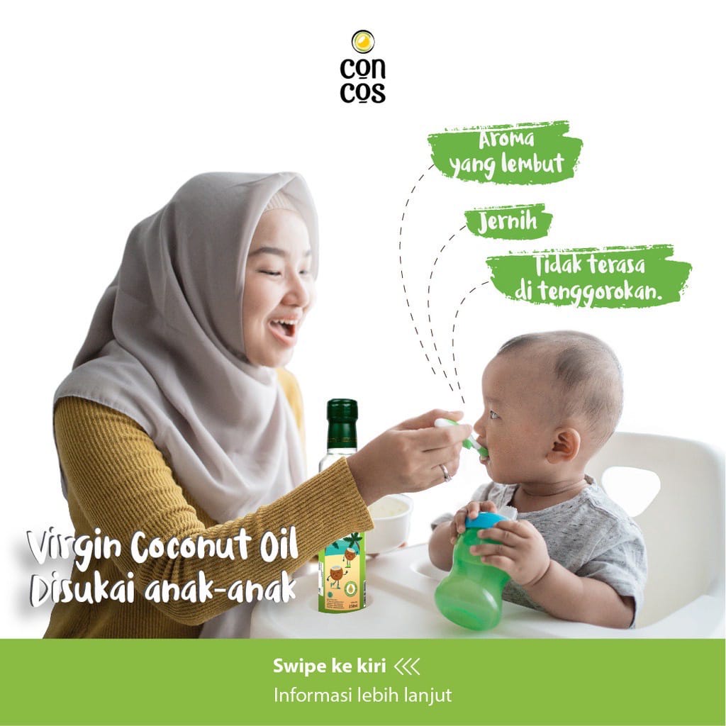 

Concos Virgin Coconut Oil Kids / Nyak Kelapa Murni 100Ml 250Ml / Vco Razqa Baby Mpasi