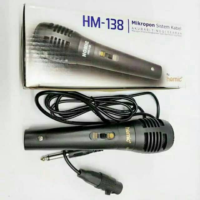 MIC KABEL MIK MURAH /MICROPHONE SISTEM KABEL HOMIC HM 138 SUARA NGEBASS/MIKROPON PENGERAS SUARA