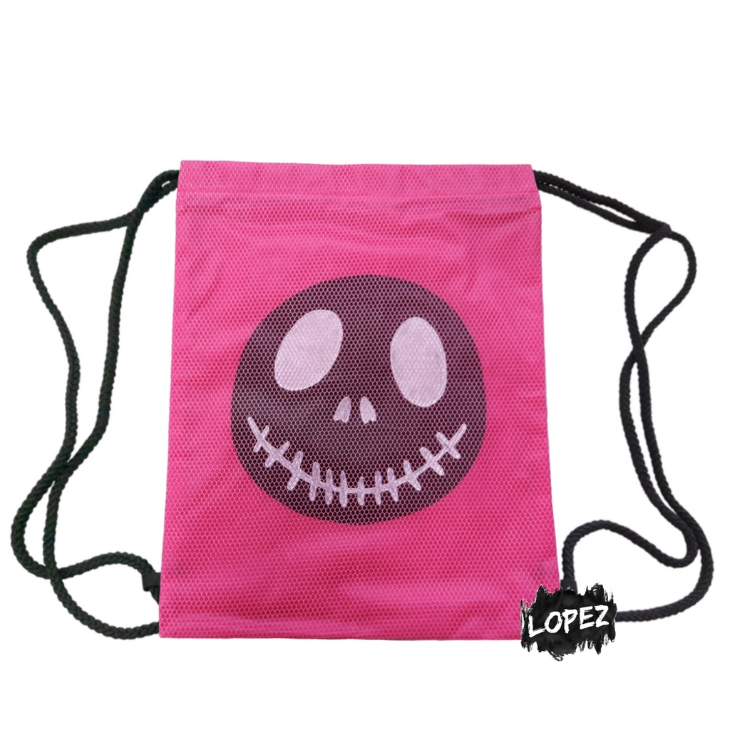 Tas jaring Nightmare Before Christmas / Backpack Jack Skellington / Ransel Tengkorak Skull Lopez