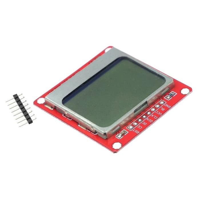 Red LCD Nokia 5110 Display for Arduino DIY Project