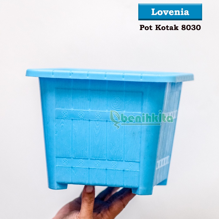 Pot Tanaman-Bunga Kotak Warna 30 Motif Kayu (Lovenia)