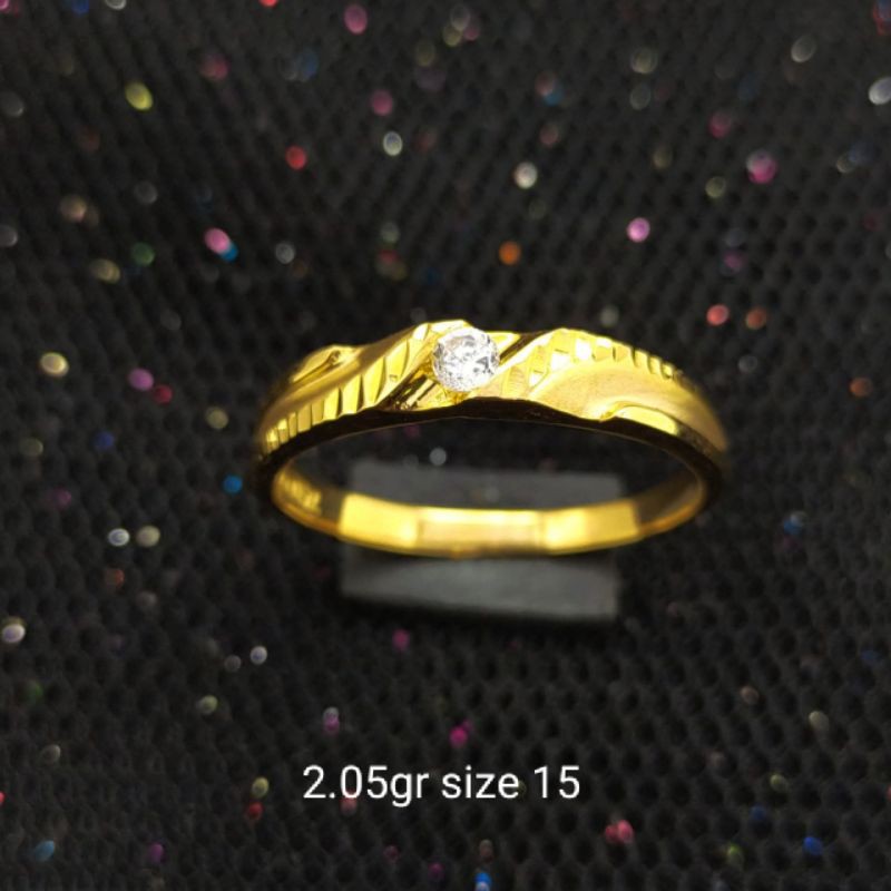 Cincin Emas 17 K - 2.05gr Kadar 750 - 3038