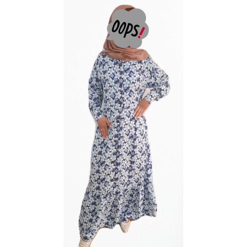 GAMIS WOLFIS BUNGA PINGGANG KARET