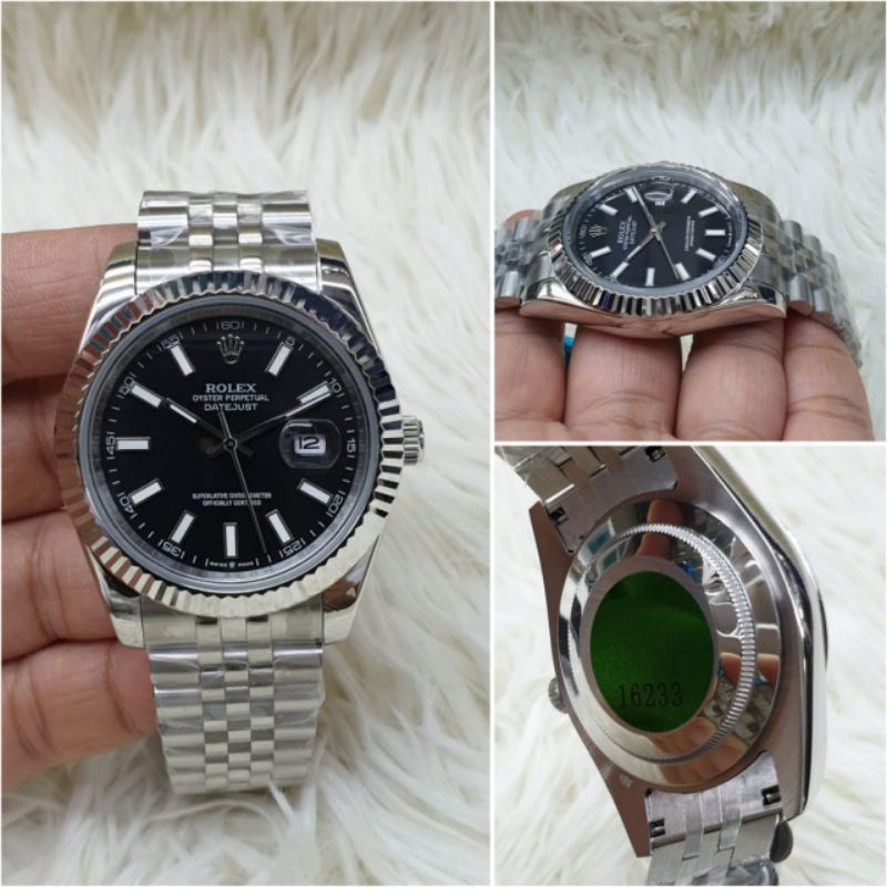 jam tangan pria rolex datejust automatic stainless kualitas original