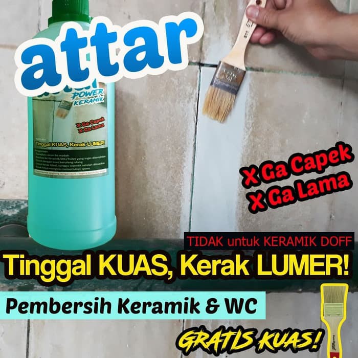 HOT - ATTAR POWER CAIRAN PEMBERSIH KERAMIK / WC / TOILET 1 LITER PEMBERSIH TOILET