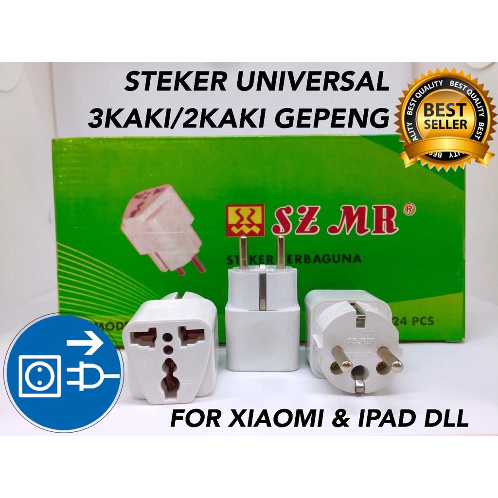 Over Steker Serbaguna SZMR/ Universal adapter / Steker Universal Colokan Listrik Kaki 3