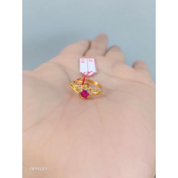 cincin bayi perak asli 925 di lapisi emas 22karat