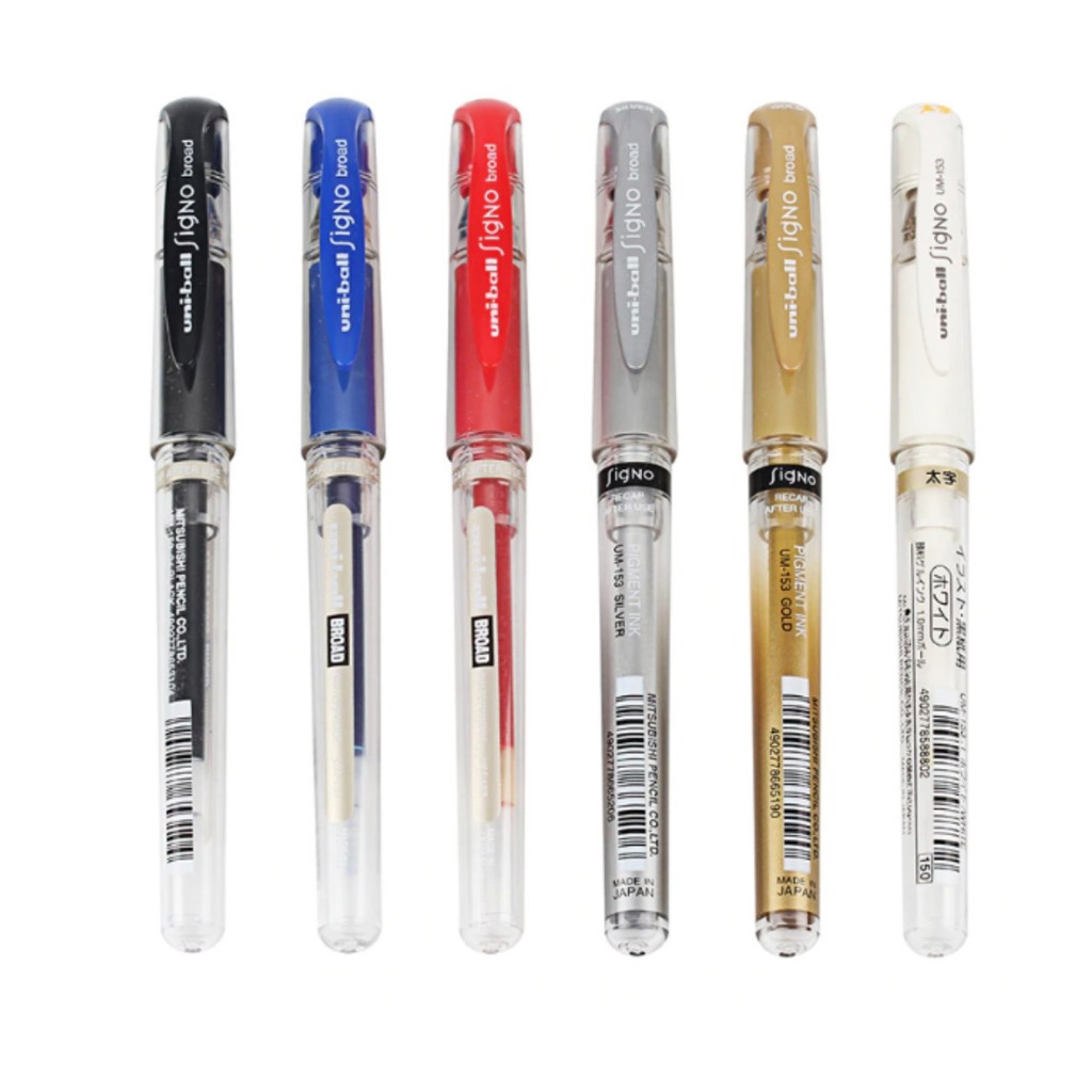 

Minicart Pulpen Uni-Ball Signo Broad UM-153 (Black, Blue, Red & Gold)