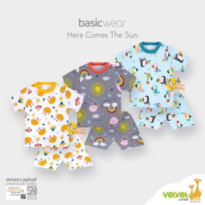 Velvet Junior Setelan Pendek Seri Here Comes The Sun