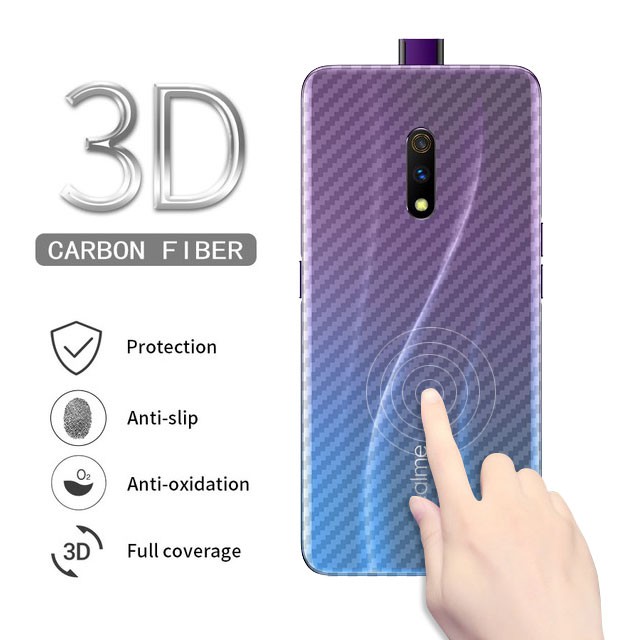 Garskin Carbon 3D Realme X Premium Back Screen Protector