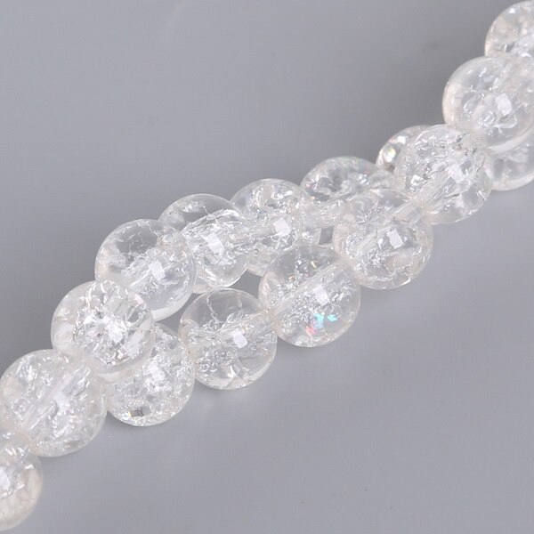 Manik-manik Kaca Retak Ready Stock. 4 6 810mm. Manik-manik Untuk Membuat Perhiasan Diy Kalung Dan Gelang