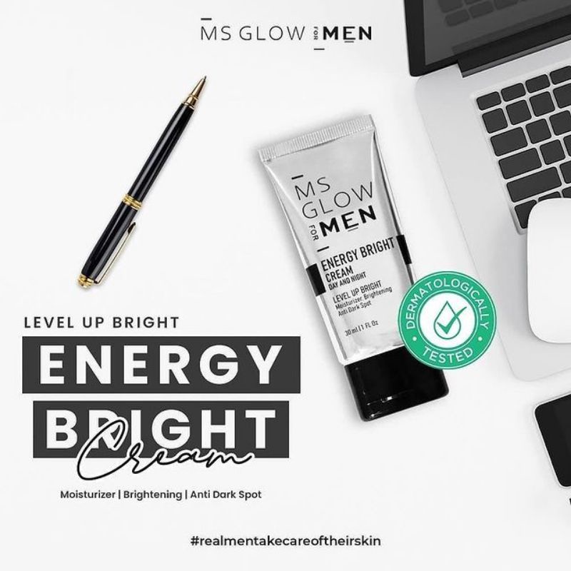 MS GLOW MEN ENERGY BRIGHT CREAM / DAY &amp; NIGHT CREAM PRIA MSGLOW