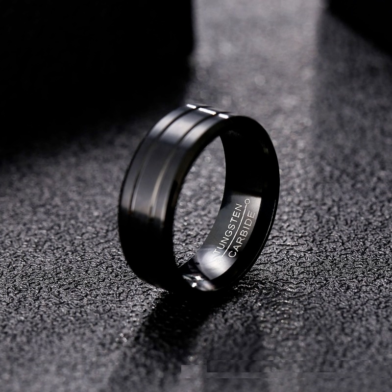 Cincin Bahan Stainless Steel Ukuran 8mm Untuk Pria Dan Wanita