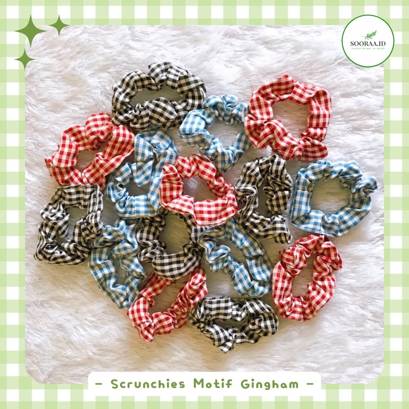 ✨Scrunchies Motif Korea - Ikat Rambut Korea✨