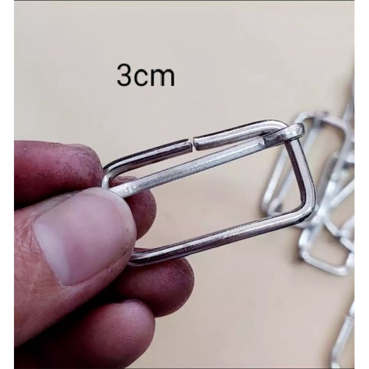 10 PCS RING GESER RING JALAN 3 CM RING TAS AKSESORIS TAS RING GESER NIKEL