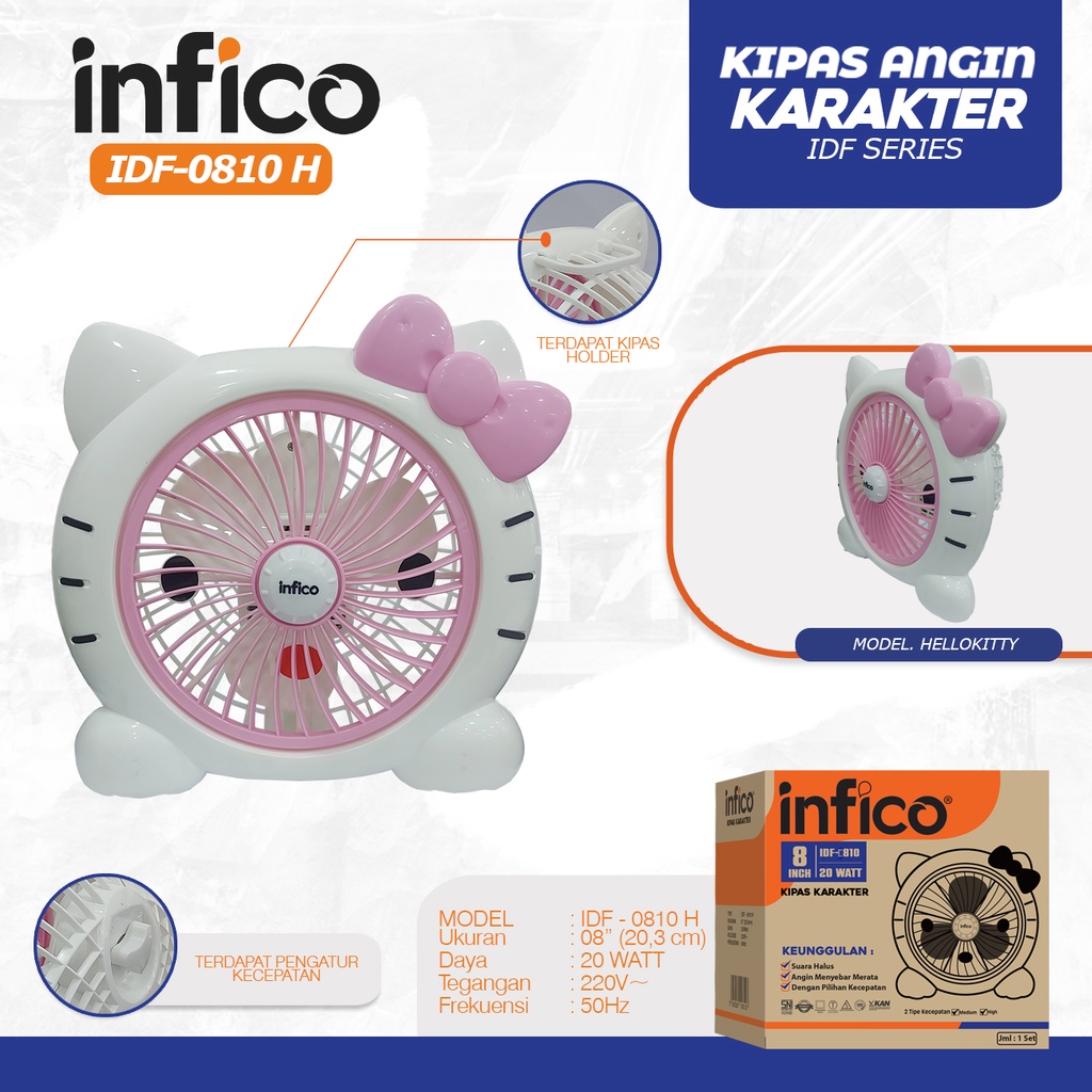 [COD] Kipas Angin Karakter/ Kipas Angin Karakter 10 inci infico FREE ONGKIR +