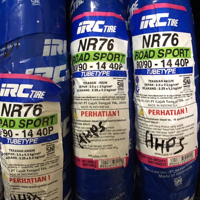 BAN LUAR IRC MOTOR MATIC 80/90-14 NON TUBELESS / TUBETYPE