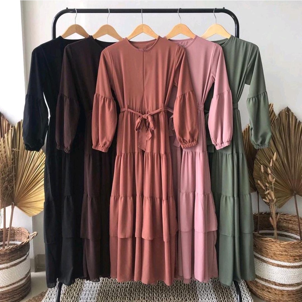 Belani Maxi Dress Gamis Polos Remaja Dress Muslim Wanita