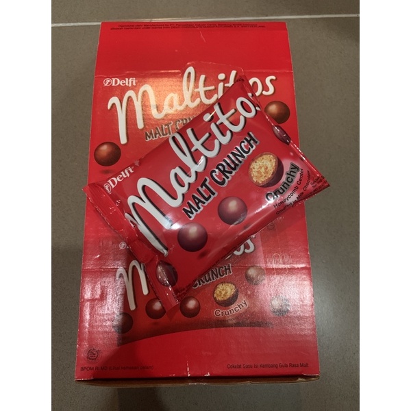 COKLAT DELFI MALTITOS MALT CRUNCH 40 GRAM (1 PC )