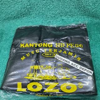  KANTONG  PLASTIK  KRESEK LOZO TEBAL HITAM UKURAN  17 24 28 35  