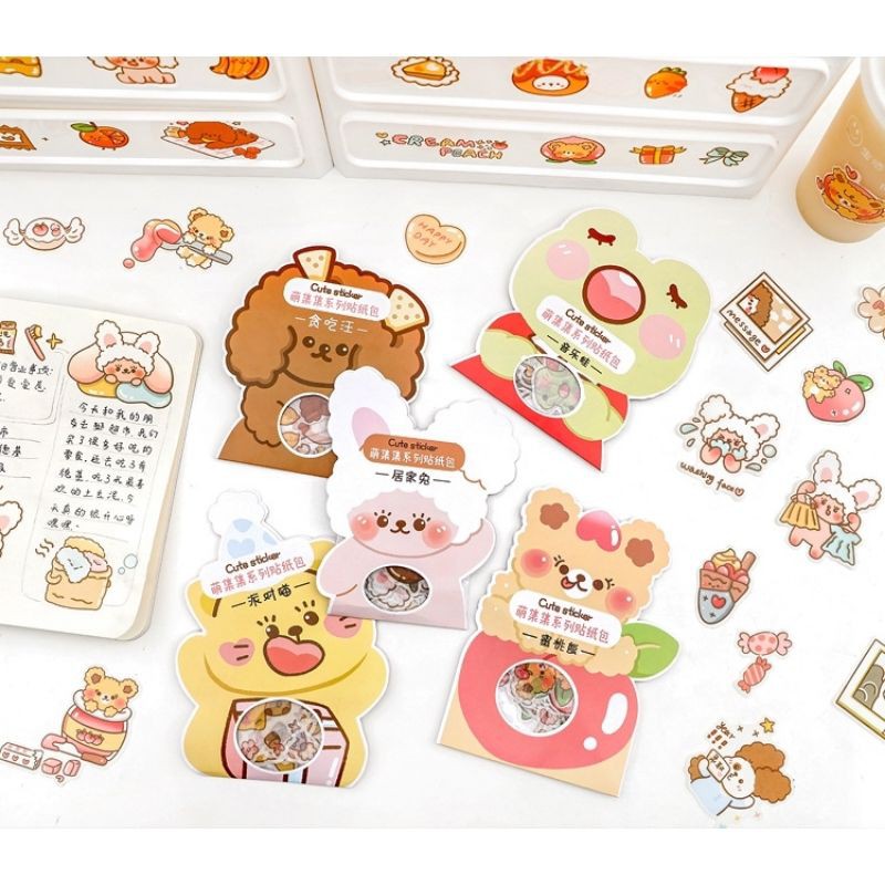 

40 pcs BIG washi sticker for decor DIY scrapbook diary or bujo.