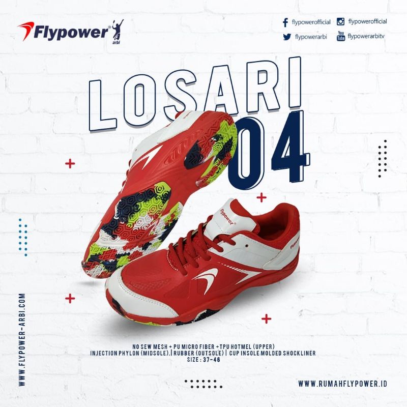 Losari 4 flypower /sepatu badminton