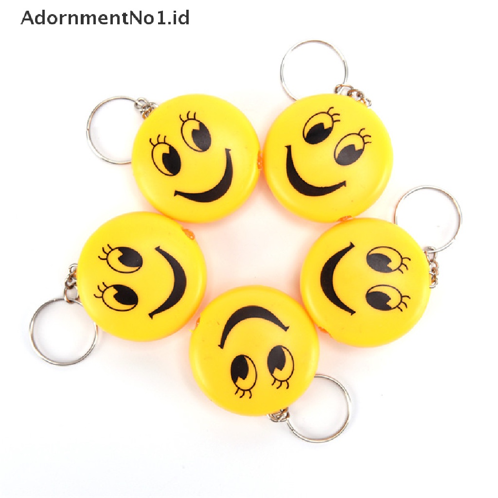 (AdornmentNo1) Gantungan Kunci Desain Kartun Emoji Dengan Lampu Senter Led + Suara Untuk Anak