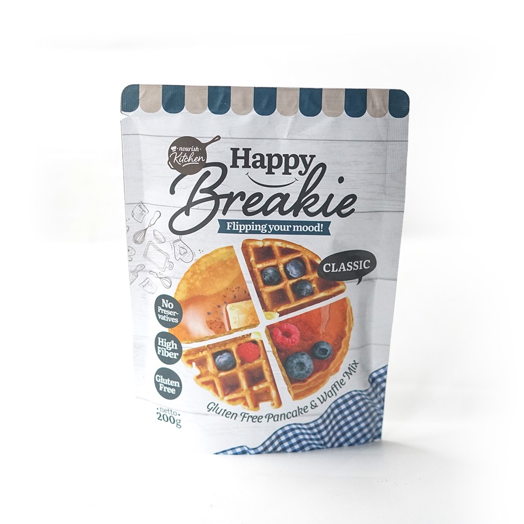 Happy Breakie Gluten Free Pancake &amp; Waffle Mix - Classic 200gr