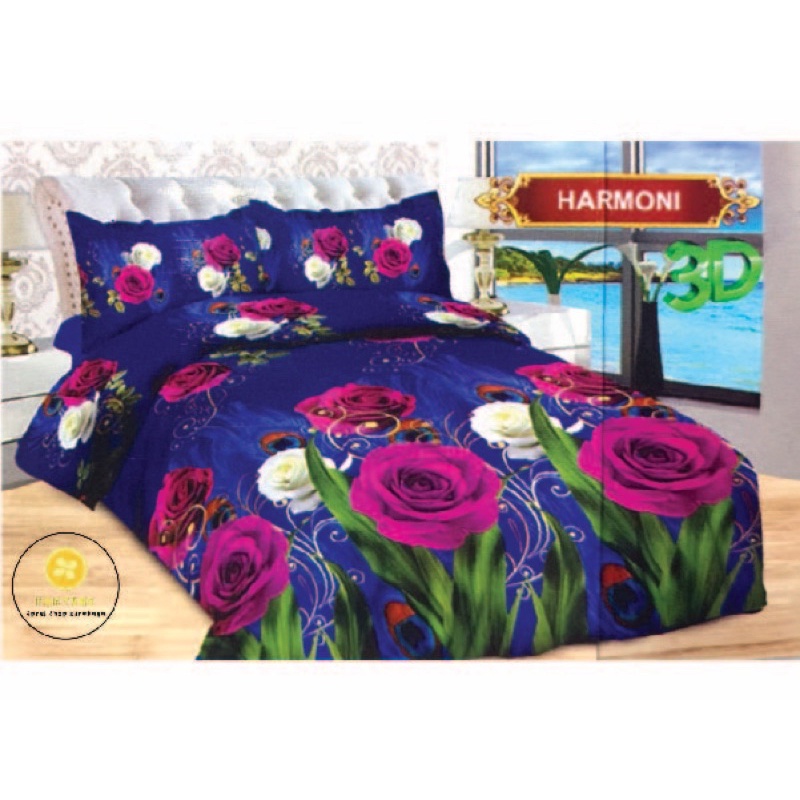 Sprei BONITA Motif Terbaru Bunga 3D Disperse (BISA COD) Pandora, Green Tulip, Marissa, Kartini, Harmoni