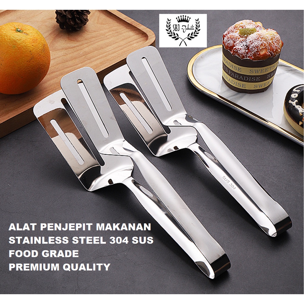 Alat penjepit Makanan Premium Capit makanan Gorengan Stainless Steel 304 SUS Food grade