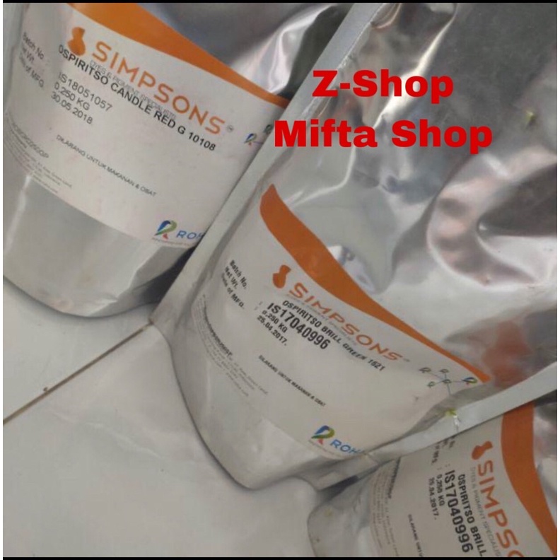 Simpsons Red pewarna minyak