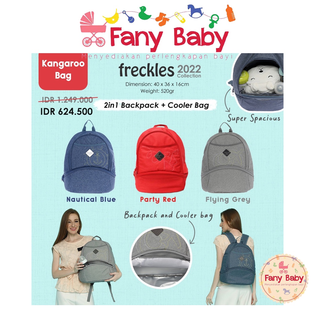 FRECKLES BACKPACK KANGAROO 2 IN 1