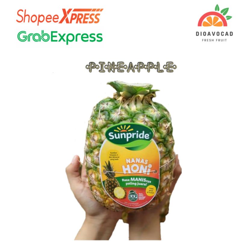 

buah nanas sunpride / nanas honi manis /harga per dus berat 13kg