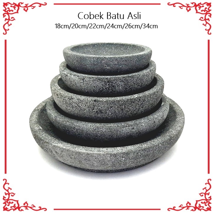 Cobek Batu Asli 26cm