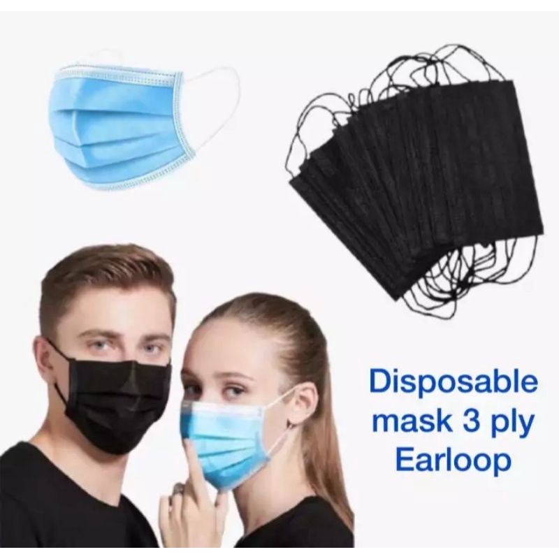 MASKER EARLOOP 50 Biji 1 box 3 PLY Izin Kemenkes Medis Non Hijab Disposable Mask Grosir Murah (Jembe