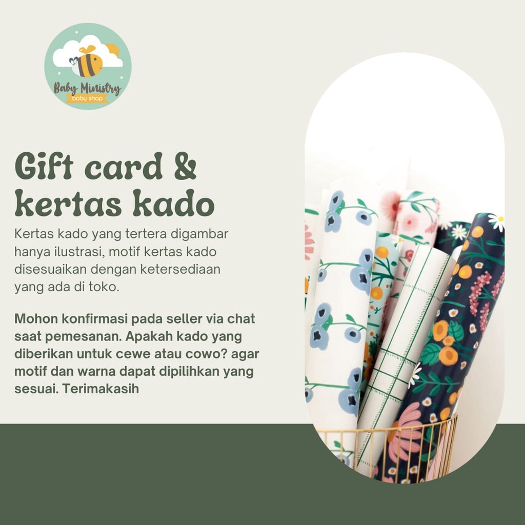 GIFT WRAP + CARD / WRAP HAMPERS / jasa bungkus kado / kertas kado / kartu ucapan