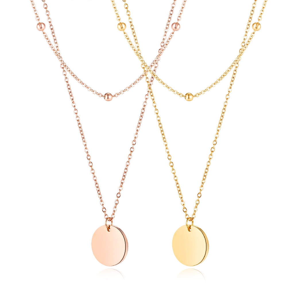 OLEVS Lady Kalung Emas Rose Gold Titanium Steel Bead OLEVS Lady Kalung Emas Rose Gold Titanium Steel Bead