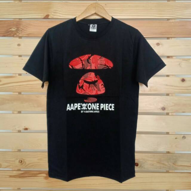 Kaos BAPE Tshirt bape x one piece Premium Distro Murah