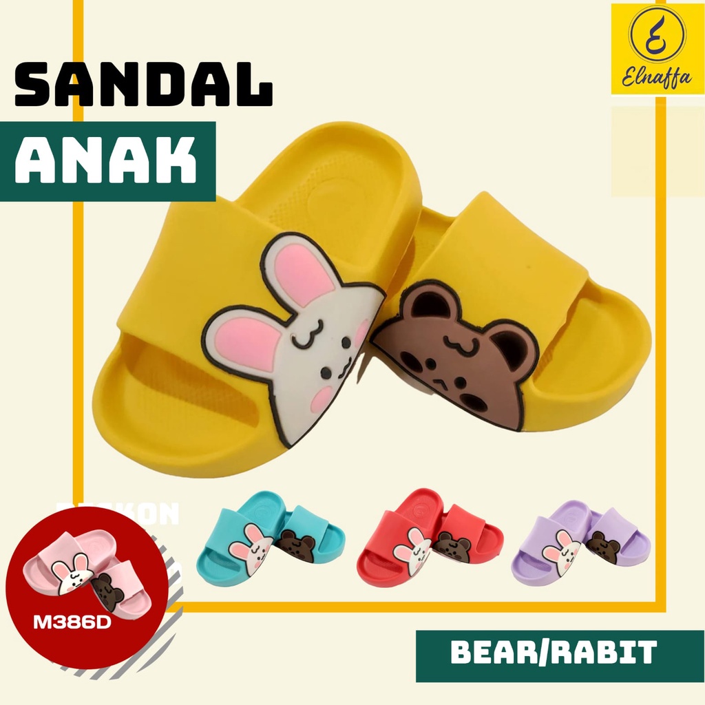 EL-NAFFA Sandal Anak Jelly Import Outdoor Bear/Rabit M386D