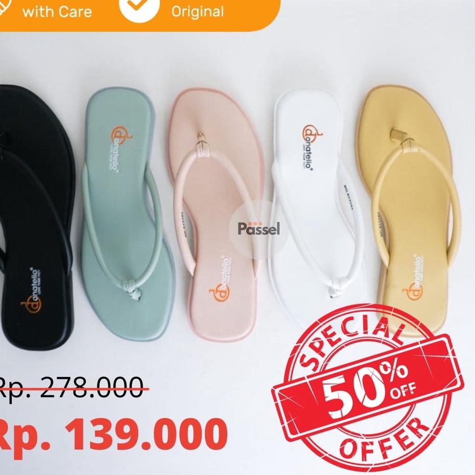 ✅Viral Banget❤ Donatello Sz. 36-41 Sandal Jepit Wanita Kasual | PD612101 prodak terlaris