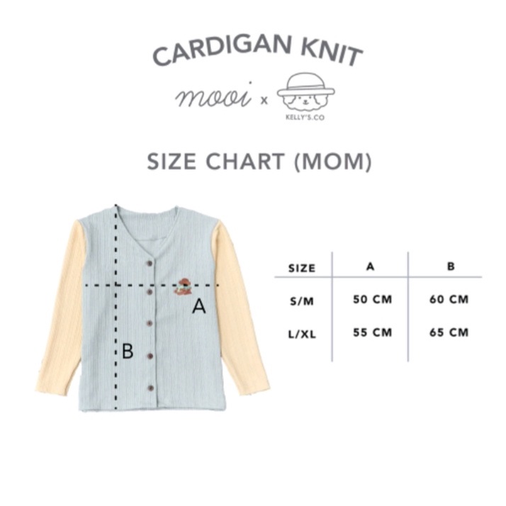 Mooi x Kellysco Cardigan Anak dan Ibu Knit CBKS