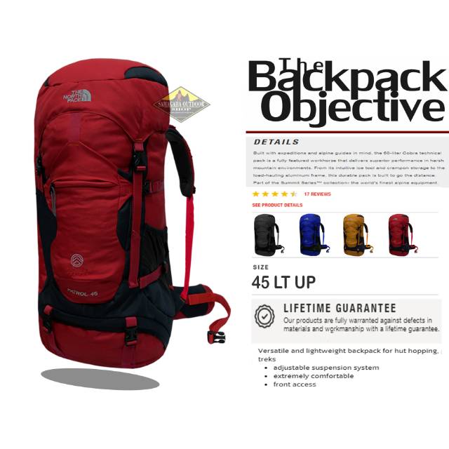 Keril - tas keril - tas ransel - tas gunung - keril gunung - carrier - carrier 45 lt