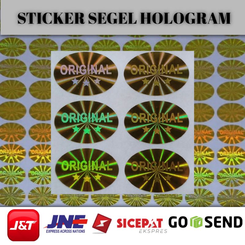 

STIKER HOLOGRAM ORIGINAL OVAL 3 STAR 3D 1,5 CM X 1 CM - GOLD