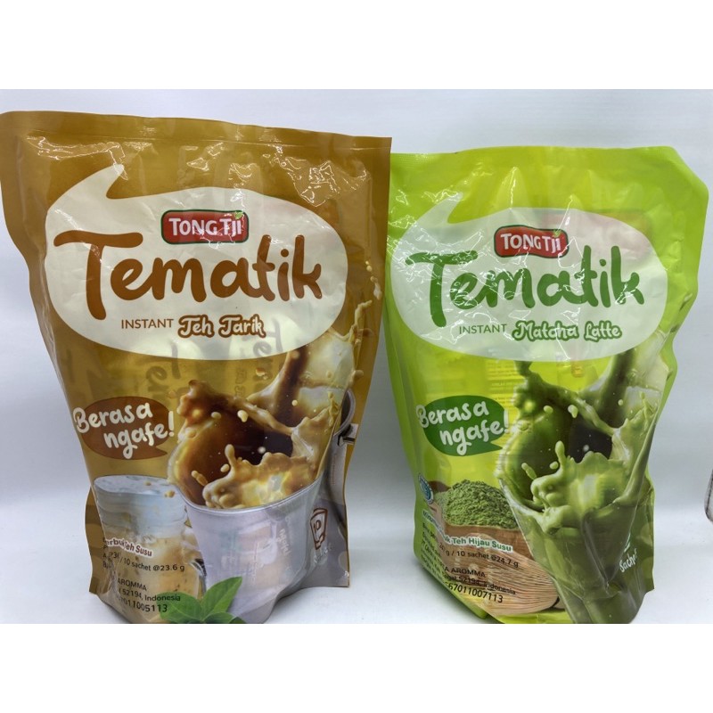 

Tong Tji TEMATIK Minuman Serbuk TEH SUSU 10SACHET POUCH All Varian