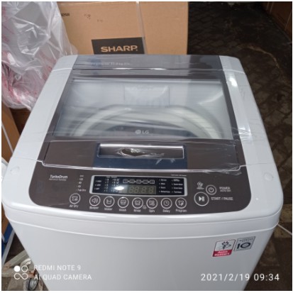 LG Mesin Cuci 1 Tabung 11Kg Smart Inverter T2311VSPM Top Loading T2311