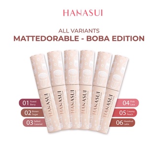 Jual Hanasui Mattedorable Lip Cream Boba Edition - MakeUp Lipstik ...