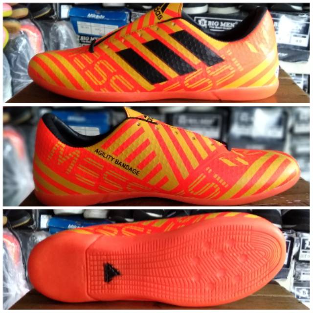 Sepatu futsal adidas messi orange